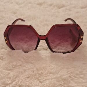 a.new.day Bold Brown, Purple, & Pinkish Geometric Sunglasses. NWT